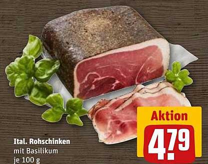 Ital. Rohschinken mit Basilikum je 100 g
