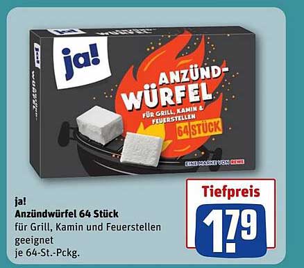 ja! Anzündwürfel 64 Stück