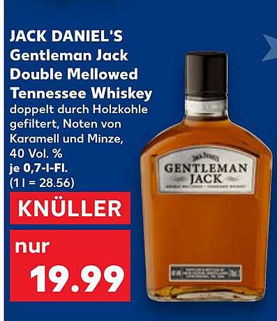 JACK DANIEL'S Gentleman Jack Double Mellowed Tennessee Whiskey