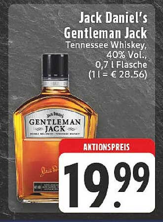 Jack Daniel's Gentleman Jack Tennessee Whiskey, 0,7 l Flasche