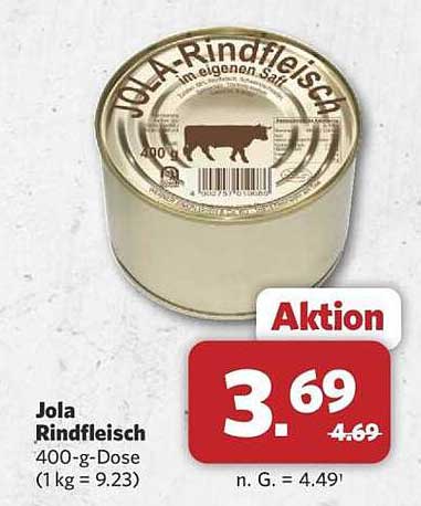Jola Rindfleisch 400-g-Dose im eigenen Saft