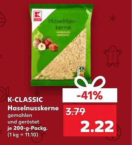 K-CLASSIC Haselnusskerne gemahlen und geröstet 200 g