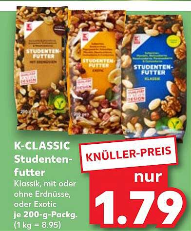 K-CLASSIC Studentenfutter - nur 1,79€