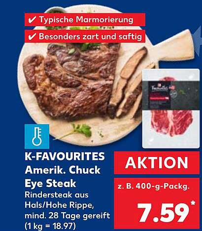K-Favourites Amerikanisches Chuck Eye Steak