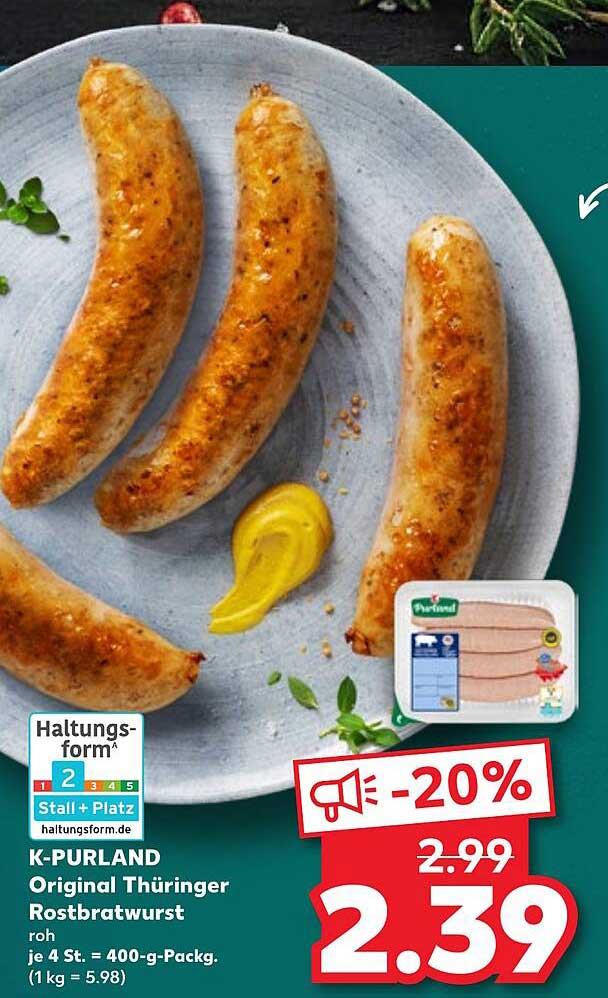 K-PURLAND Original Thüringer Rostbratwurst