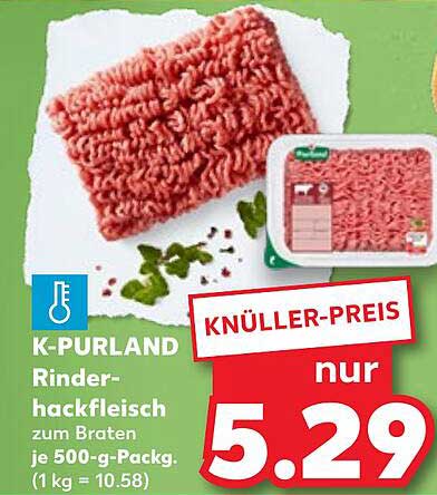 K-Purland Rinderhackfleisch zum Braten, 500 g
