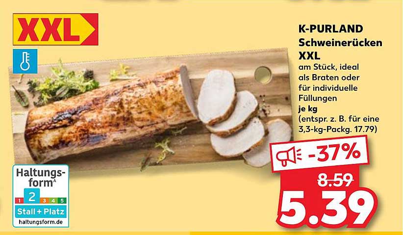 K-PURLAND Schweinerücken XXL