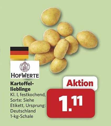 Kartoffel-Lieblinge - Kl. I, festkochend, 1-kg-Schale