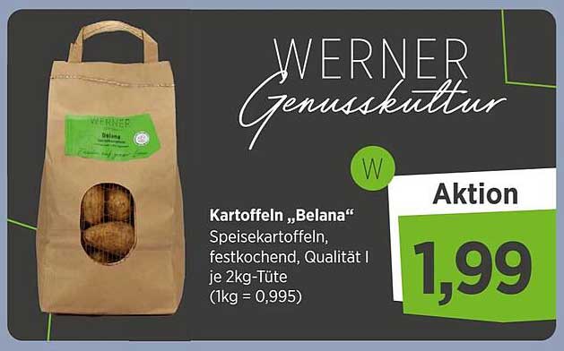 Kartoffeln „Belana“ Speisekartoffeln, festkochend, Qualität I je 2kg-Tüte