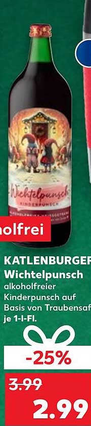 KATLENBURGER Wichtelpunsch alkoholfreier Kinderpunsch auf Basis von Traubensaft je 1-L-Fl.