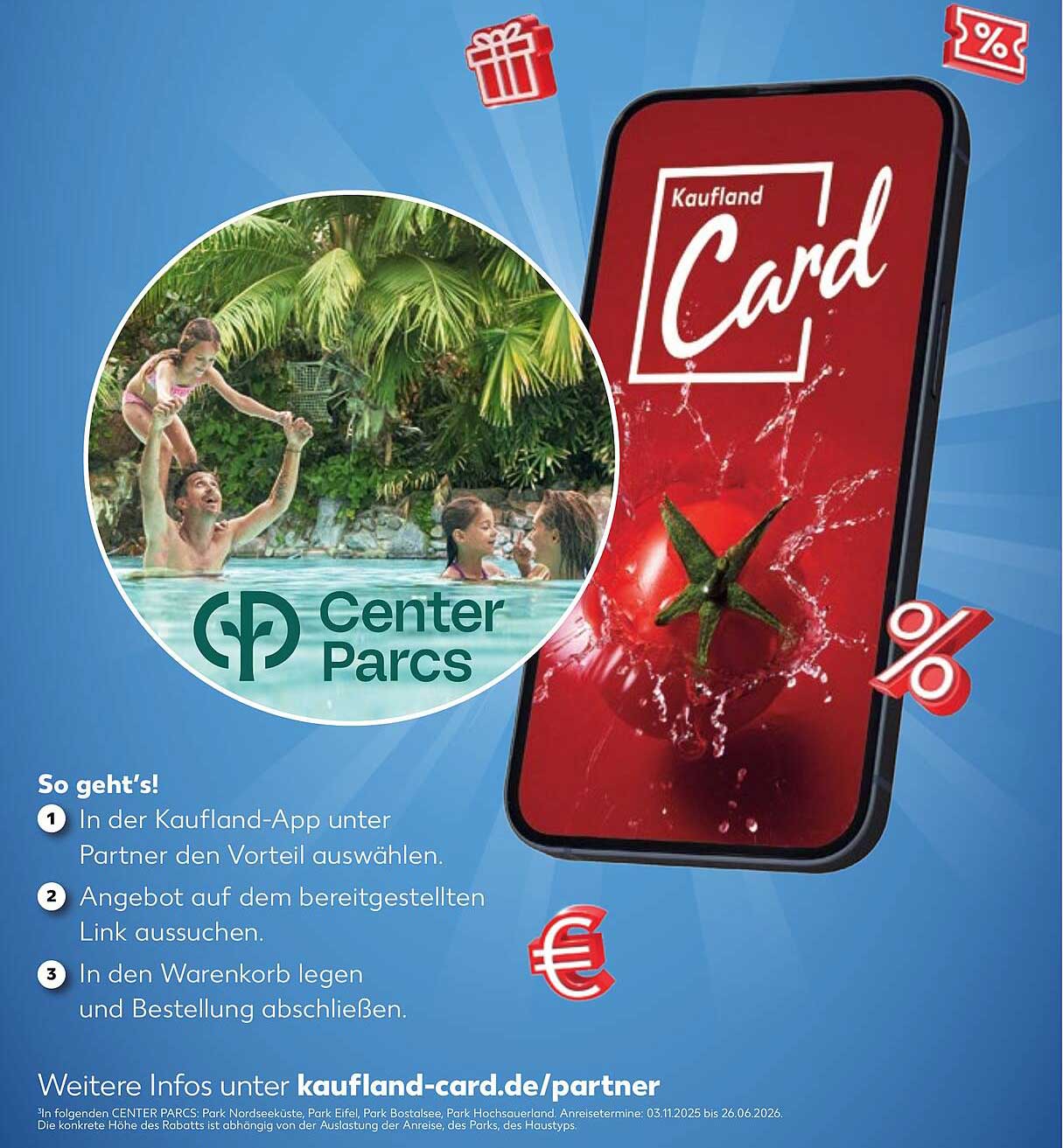Kaufland Card Angebote bei Center Parcs