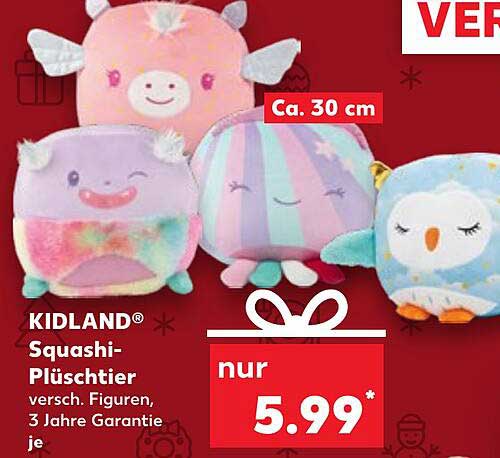 KIDLAND® Squashi-Plüschtier – verschiedene Figuren