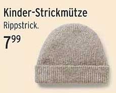 Kinder-Strickmütze Rippstrick