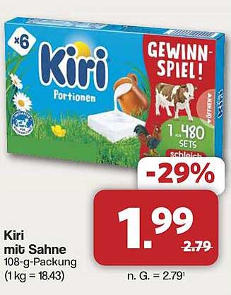 Kiri mit Sahne Portionspackung 108 g