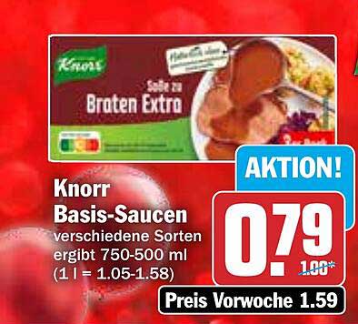 Knorr Basis-Saucen verschiedene Sorten 750-500 ml