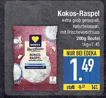 Kokos-Raspel - extra grob, naturbelassen, mit Frischeverschluss