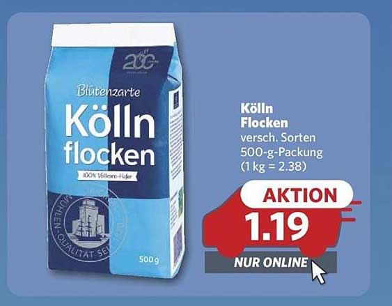Kölln Flocken 500-g-Packung - nur 1,19 €