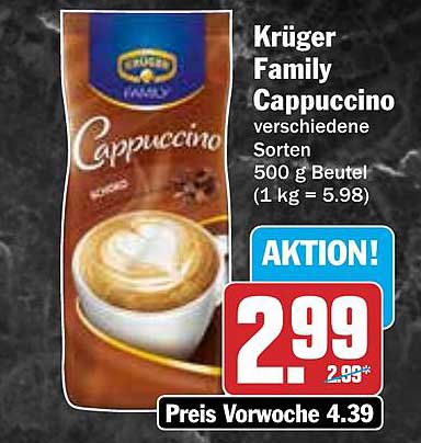 Krüger Family Cappuccino verschiedene Sorten 500 g Beutel