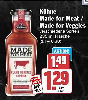 Kühne Made for Meat / Made for Veggies 235 ml