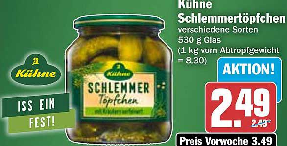 Kühne Schlemmer-Töpfchen verschiedene Sorten 530 g Glas