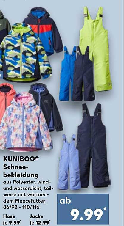 KUNIBOO® Schneebekleidung - Ab sofort für nur 9,99 €