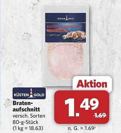 Küsten Gold Bratenaufschnitt - Verschiedene Sorten 80-g-Stück