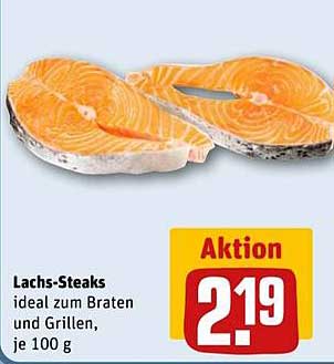 Lachs-Steaks - ideal zum Braten und Grillen, je 100 g
