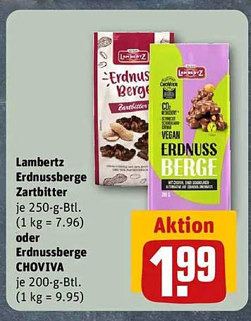 Lambertz Erdnussberge Zartbitter oder Erdnussberge Choviva