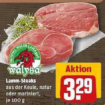 Lamm-Steaks aus der Keule, natur oder mariniert, je 100 g
