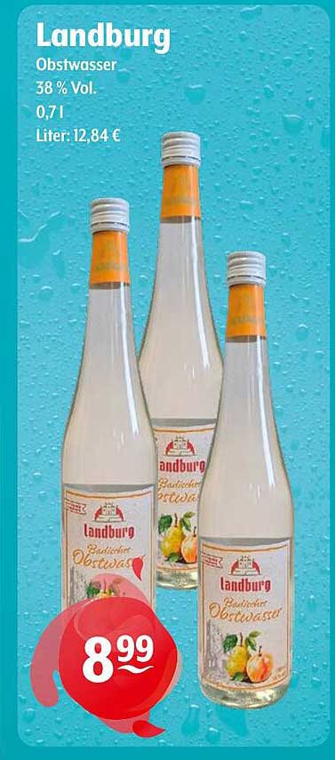 Landburg Obstwasser 0,7 l für nur 5,49 €
