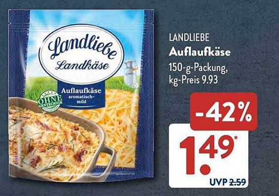 LANDLIEBE Auflaufkäse 150-g-Packung