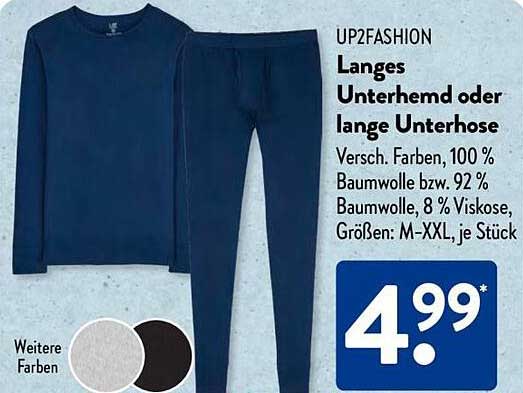 Langes Unterhemd oder lange Unterhose