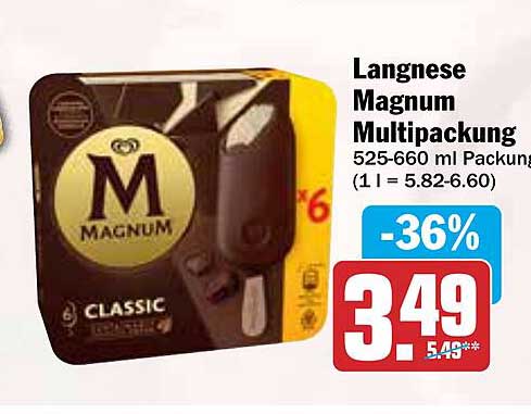 Langnese Magnum Multipackung 525-660 ml - Jetzt zum Sonderpreis!