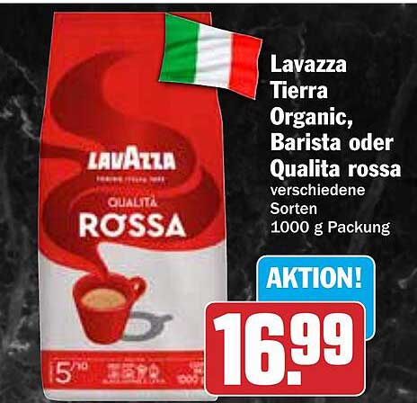 Lavazza Tierra Organic, Barista oder Qualita rossa verschiedene Sorten 1000 g Packung