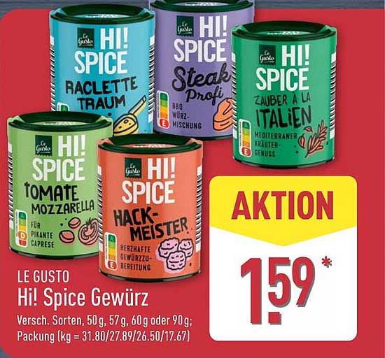 LE GUSTO Hi! Spice Gewürz