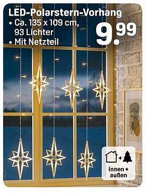 LED-Polarstern-Vorhang