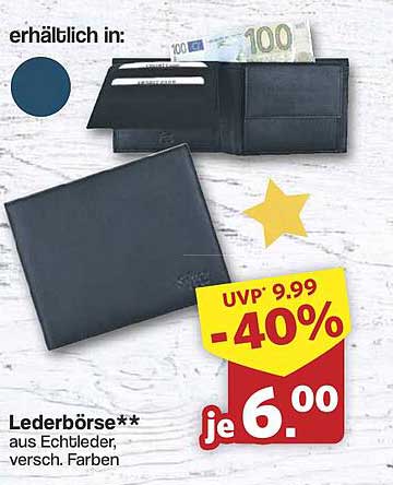 Lederbörse aus Echtleder - Jetzt für nur 6,00 €!