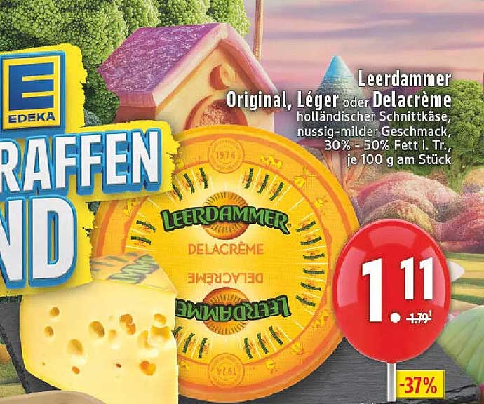 Leerdammer Original, Légér oder Delacrème