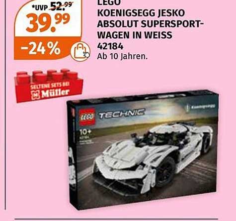 LEGO Koenigsegg Jesko Absolut Supersport-Wagen in Weiß (42184)