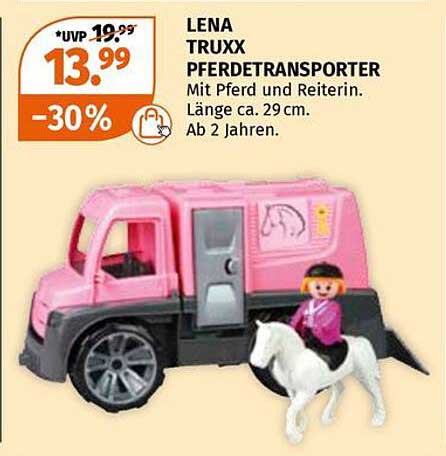 LENA TRUXX Pferdetransporter mit Pferd und Reiterin