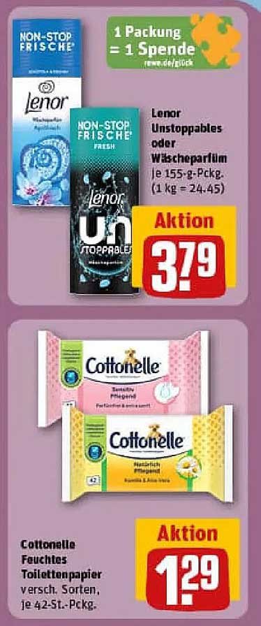 Lenor Unstoppables oder Wäscheparfüm 155 g-Packung für 3,79
