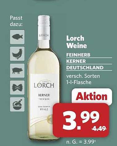 Lorch Weine Feinherb Kerner Deutschland 1-Liter-Flasche