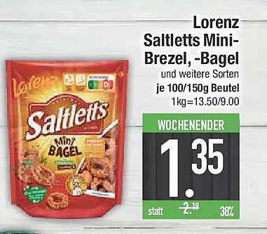 Lorenz Saltletts Mini-Brezel,-Bagel und weitere Sorten
