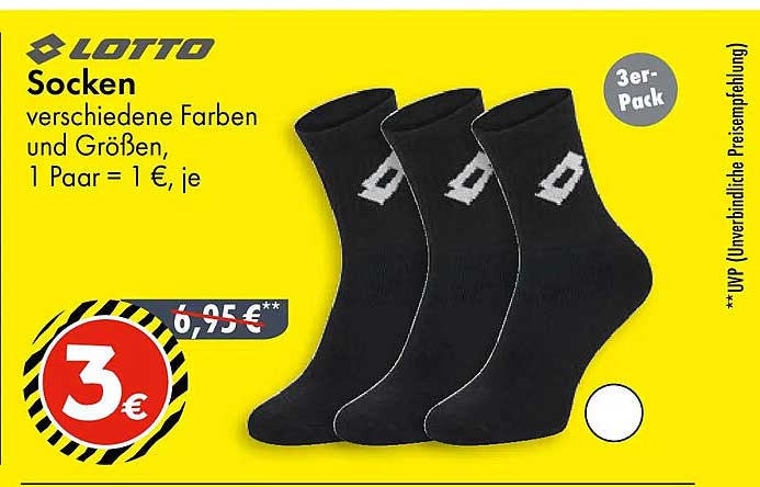 LOTTO Socken 3er-Pack – verschiedene Farben und Größen