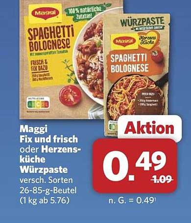 Maggi Fix und frisch oder Herzensküche Würzpaste - Aktion