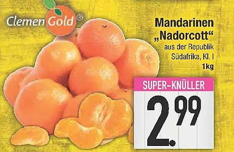 Mandarinen "Nadorcott" aus der Republik Südafrika, Kl. I - 1 kg