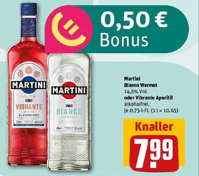Martini Bianco Wermut oder Vibrante Aperitif