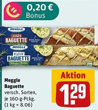 Meggle Baguette - Verschiedene Sorten zum günstigen Preis
