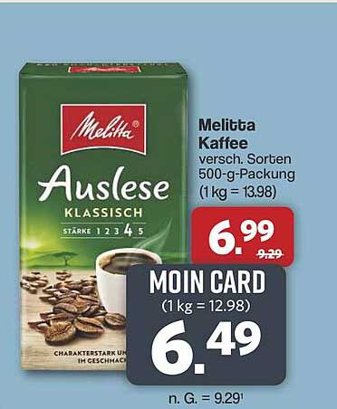 Melitta Auslese Kaffee 500-g-Packung