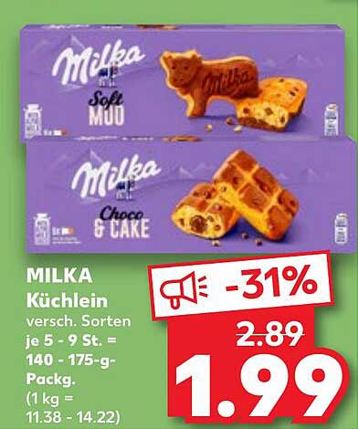 MILKA Küchlein - verschiedene Sorten